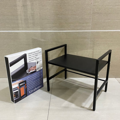 Vivahome Storage racks,Black Storage Shelf for Countertop,for Kitchen Living Room Den Balcony Dining Room