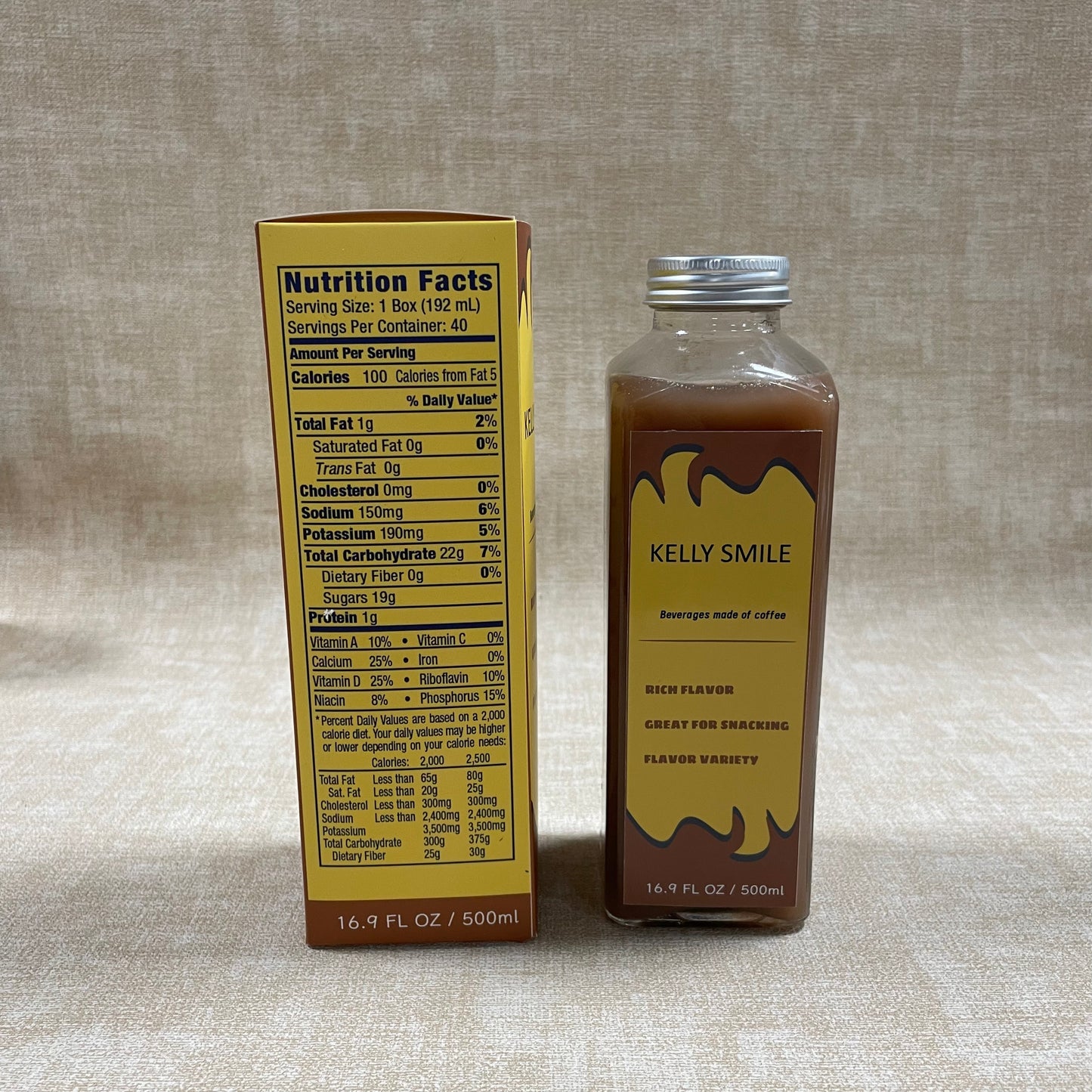 KELLY SMILE Beverages made of coffee,  Flavored, Instant Espresso Coffee Concentrate, Cold Brew Style, Iced Coffee Style Drinks