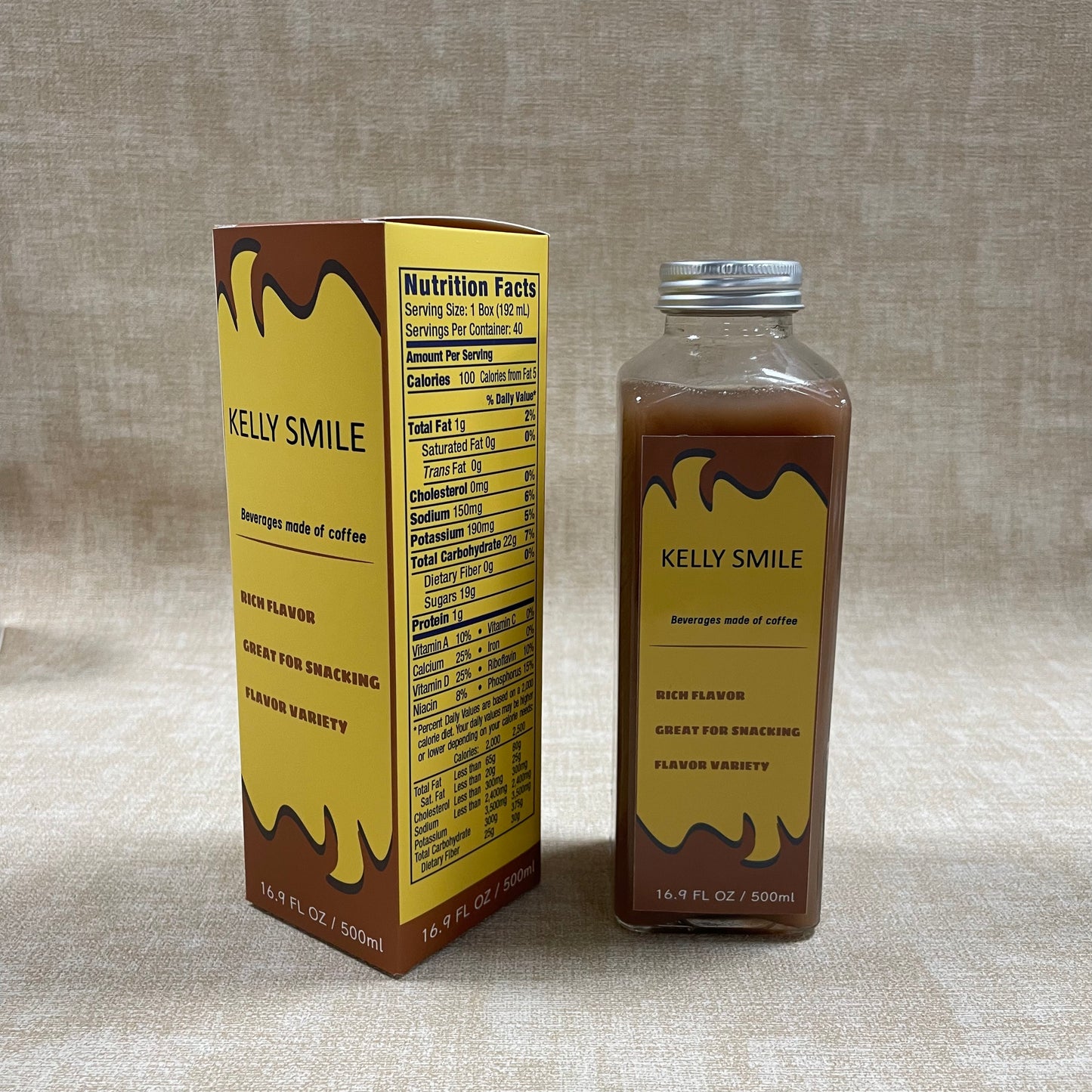 KELLY SMILE Beverages made of coffee,  Flavored, Instant Espresso Coffee Concentrate, Cold Brew Style, Iced Coffee Style Drinks