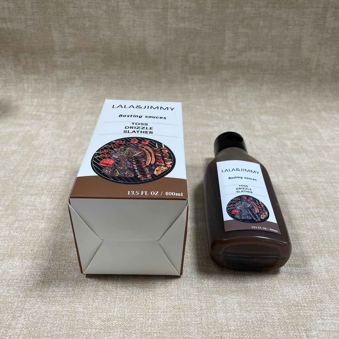 LALA&JIMMY Basting sauces, The BBQ Sauce Grill and BBQ Sauce for Beef, Steak, Burgers, Pork, and Chicken