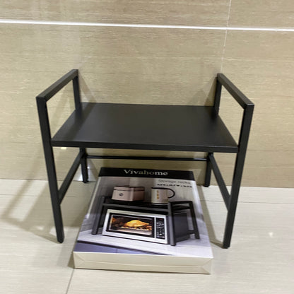 Vivahome Storage racks,Black Storage Shelf for Countertop,for Kitchen Living Room Den Balcony Dining Room