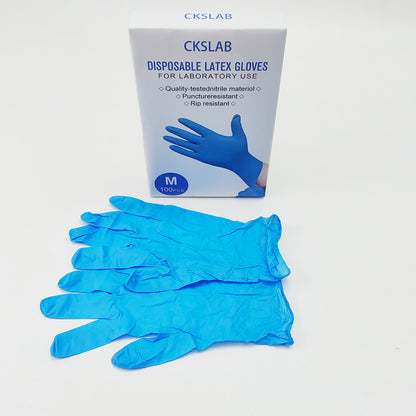 CKSLAB Disposable latex gloves for laboratory use,Medical Blue Nitrile Disposable Exam Gloves,for Lab Cooking Cleaning