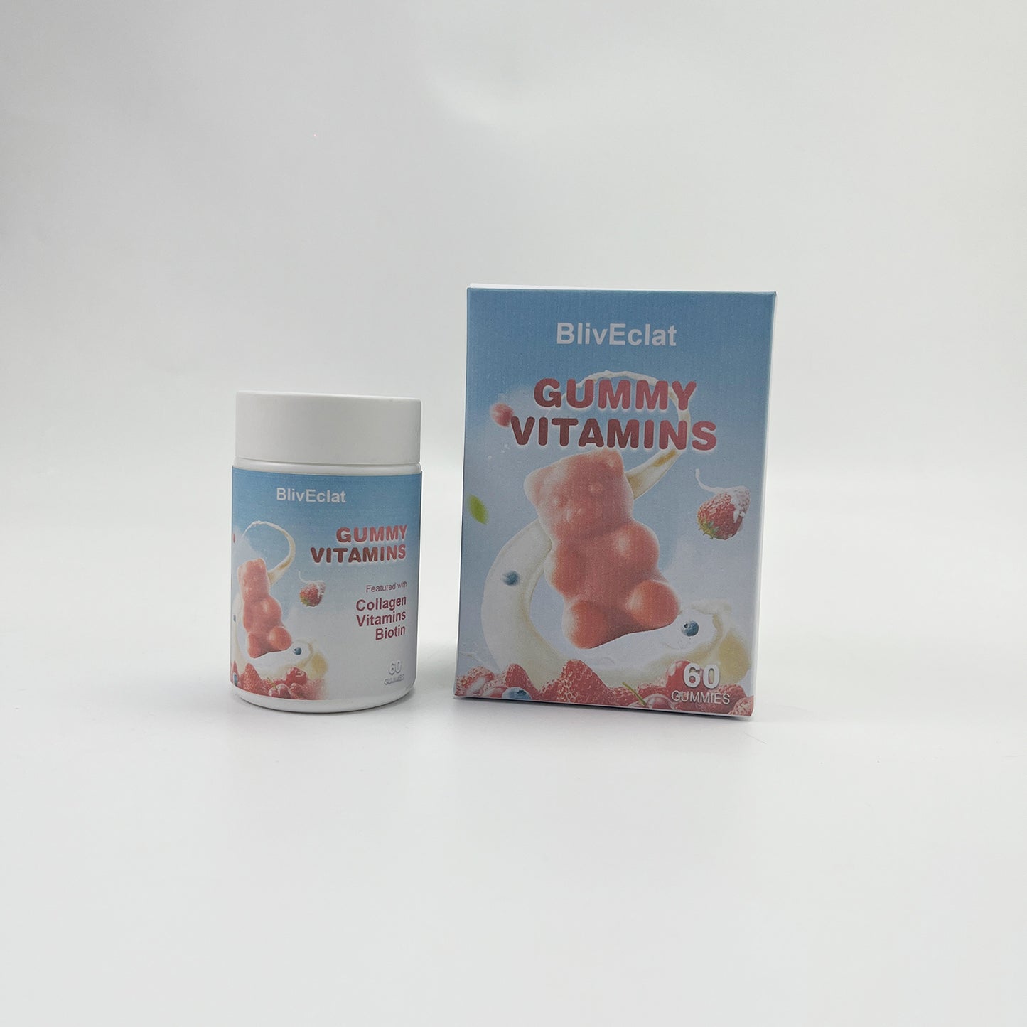 BlivEclat   Gummy vitamins,Sugar Free Multivitamin Gummies,Naturally Flavored and Sweetened Vitamin Gummy for Women and Kids