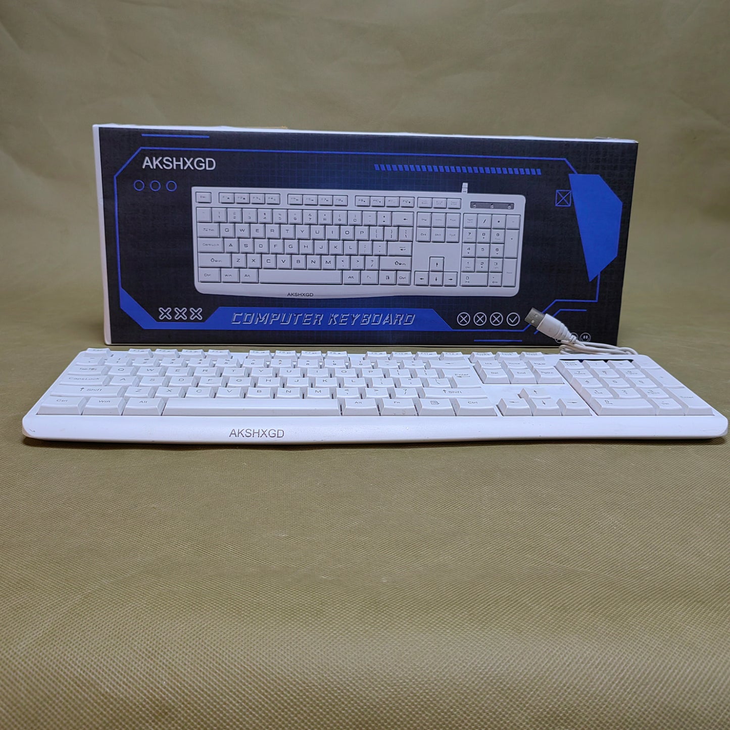 AKSHXGD  Computer keyboards, Wired Keyboard,Ergonomic, Comfortable Design,SB Plug-and-Play Connectivity, LED Indicators