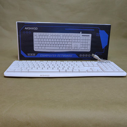 AKSHXGD  Computer keyboards, Wired Keyboard,Ergonomic, Comfortable Design,SB Plug-and-Play Connectivity, LED Indicators