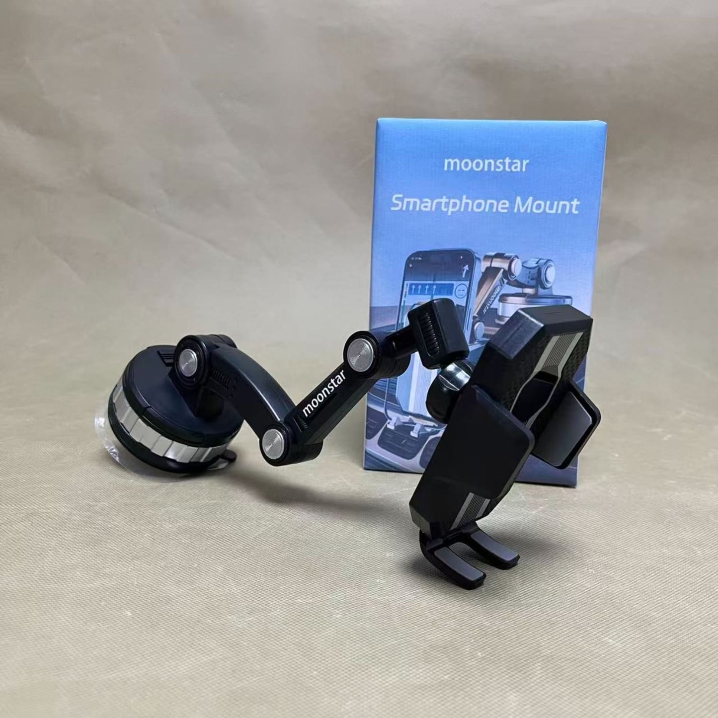 moonstar  Smartphone mounts,Car Phone Holder,360° Adjustable Mount, Cell Phone Holders for Your All Car Models for Dashboard Vent,Black