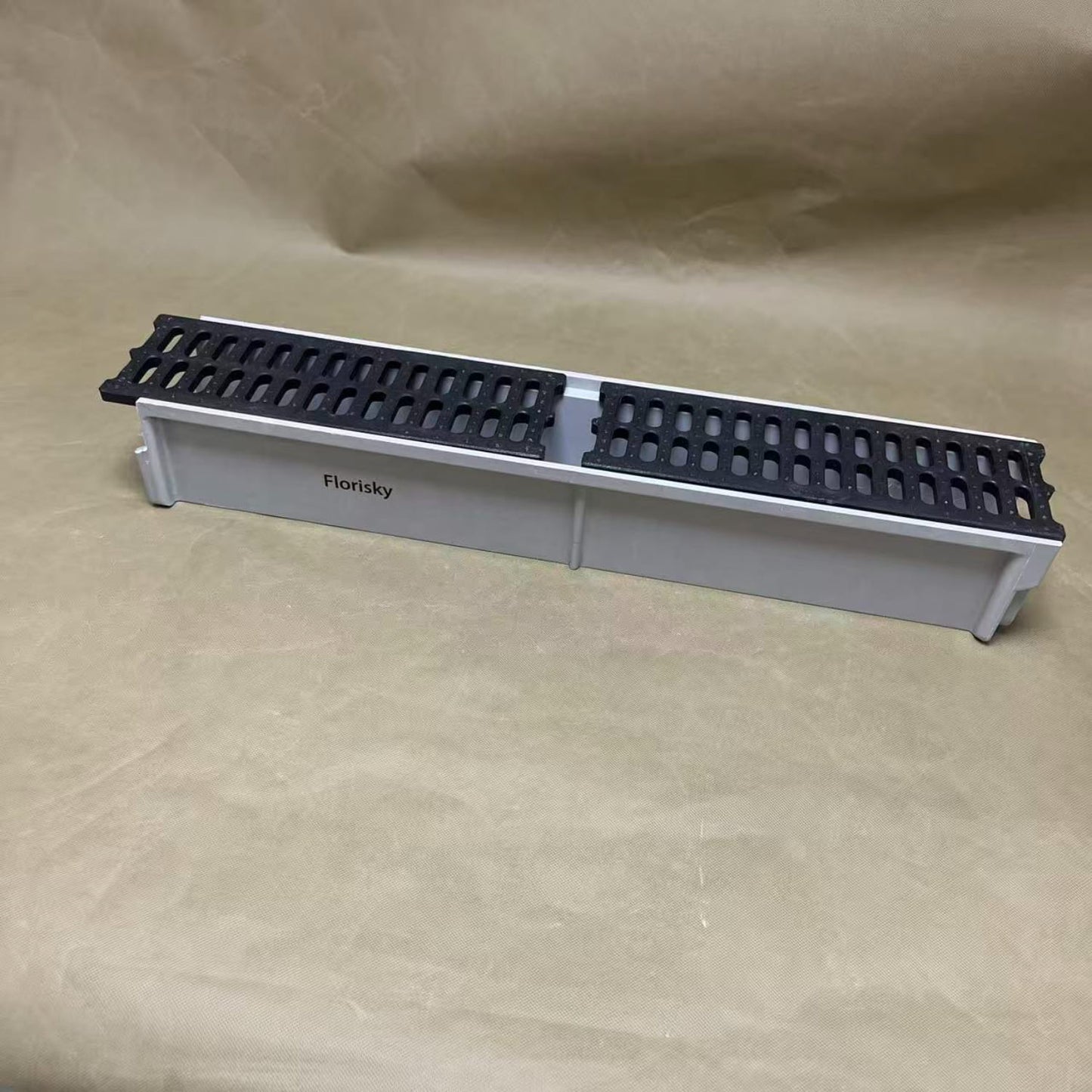 Florisky  drain bases and grates,Drainage Trench Set Channel Drain With Grate ,Gray Plastic Plastic