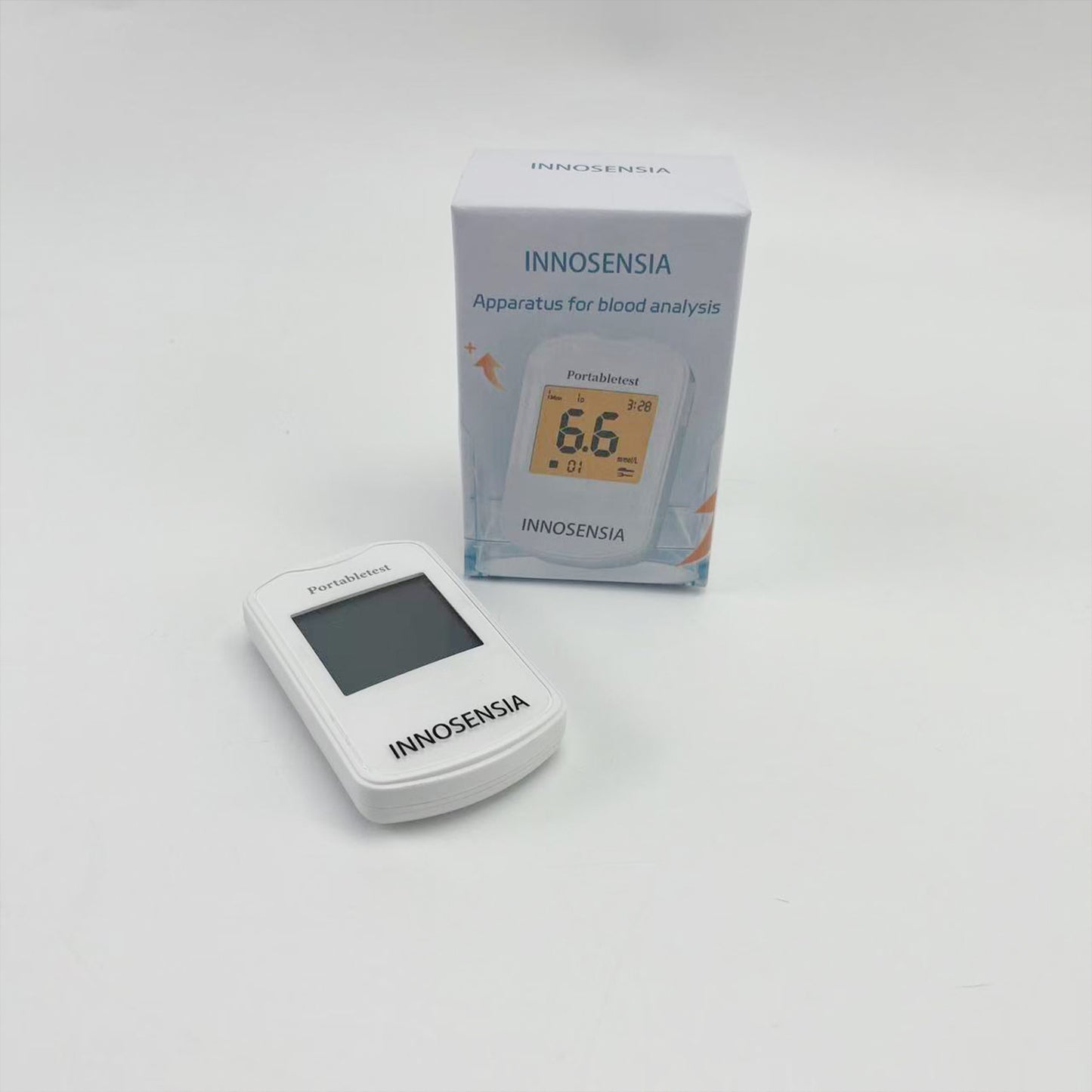 INNOSENSIA   Apparatus for blood analysis ,Blood Sugar Test , No Coding, Large Display