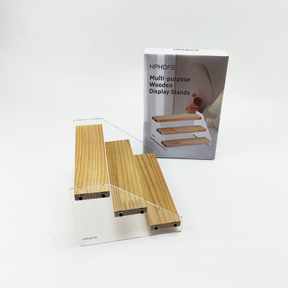 HPHDFS   Display stands,3 Tier Clear Stand Step Can Organizer for Kitchen Cabinet & Countertop Storage