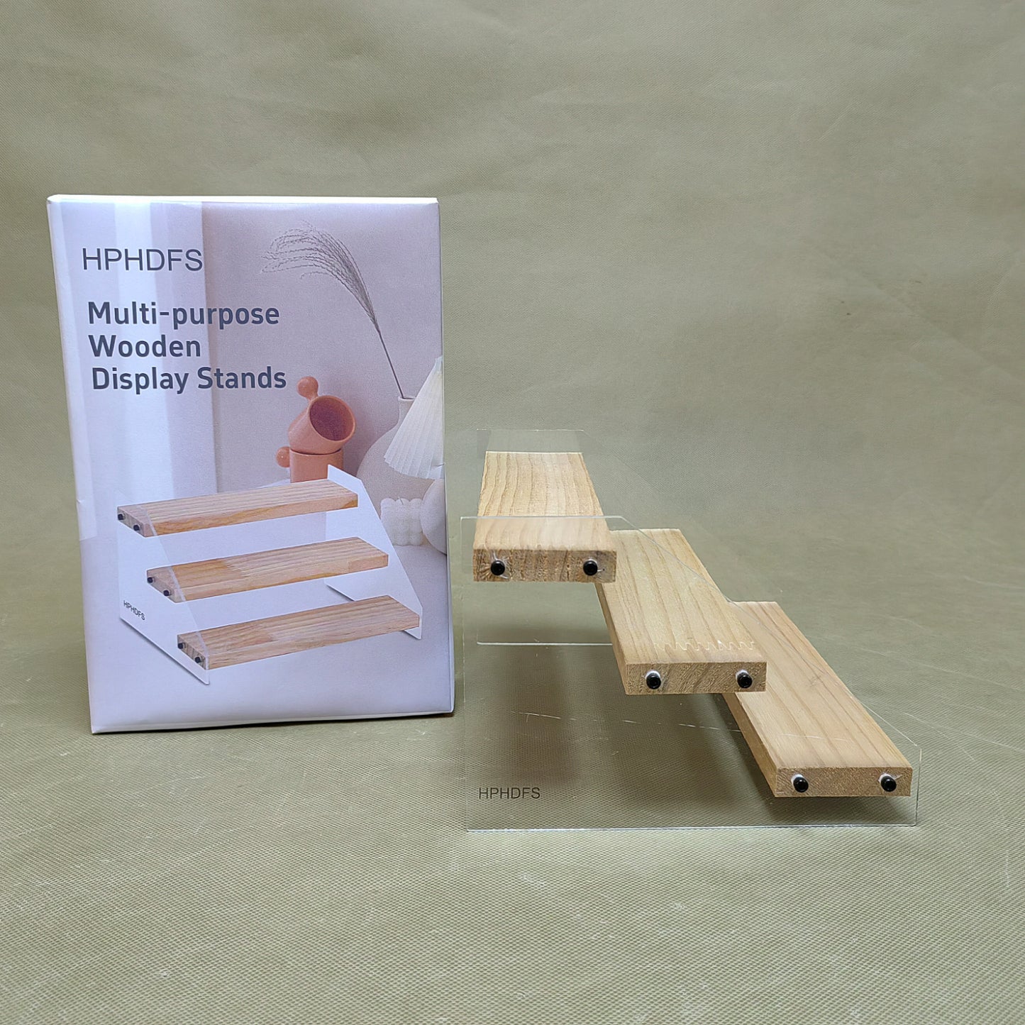 HPHDFS   Display stands,3 Tier Clear Stand Step Can Organizer for Kitchen Cabinet & Countertop Storage