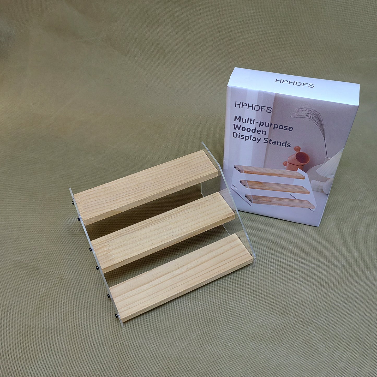 HPHDFS   Display stands,3 Tier Clear Stand Step Can Organizer for Kitchen Cabinet & Countertop Storage