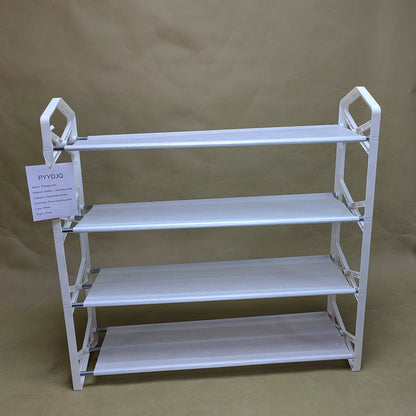 PYYDJQ   Storage racks,Shoe Rack, Non-Woven Shoe Rack Shelf, Shoe Organizer for Closet, Entryway, Garage & Corridor, Stackable Shoe Shelves, 4 Tier