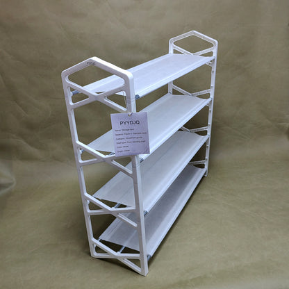 PYYDJQ   Storage racks,Shoe Rack, Non-Woven Shoe Rack Shelf, Shoe Organizer for Closet, Entryway, Garage & Corridor, Stackable Shoe Shelves, 4 Tier