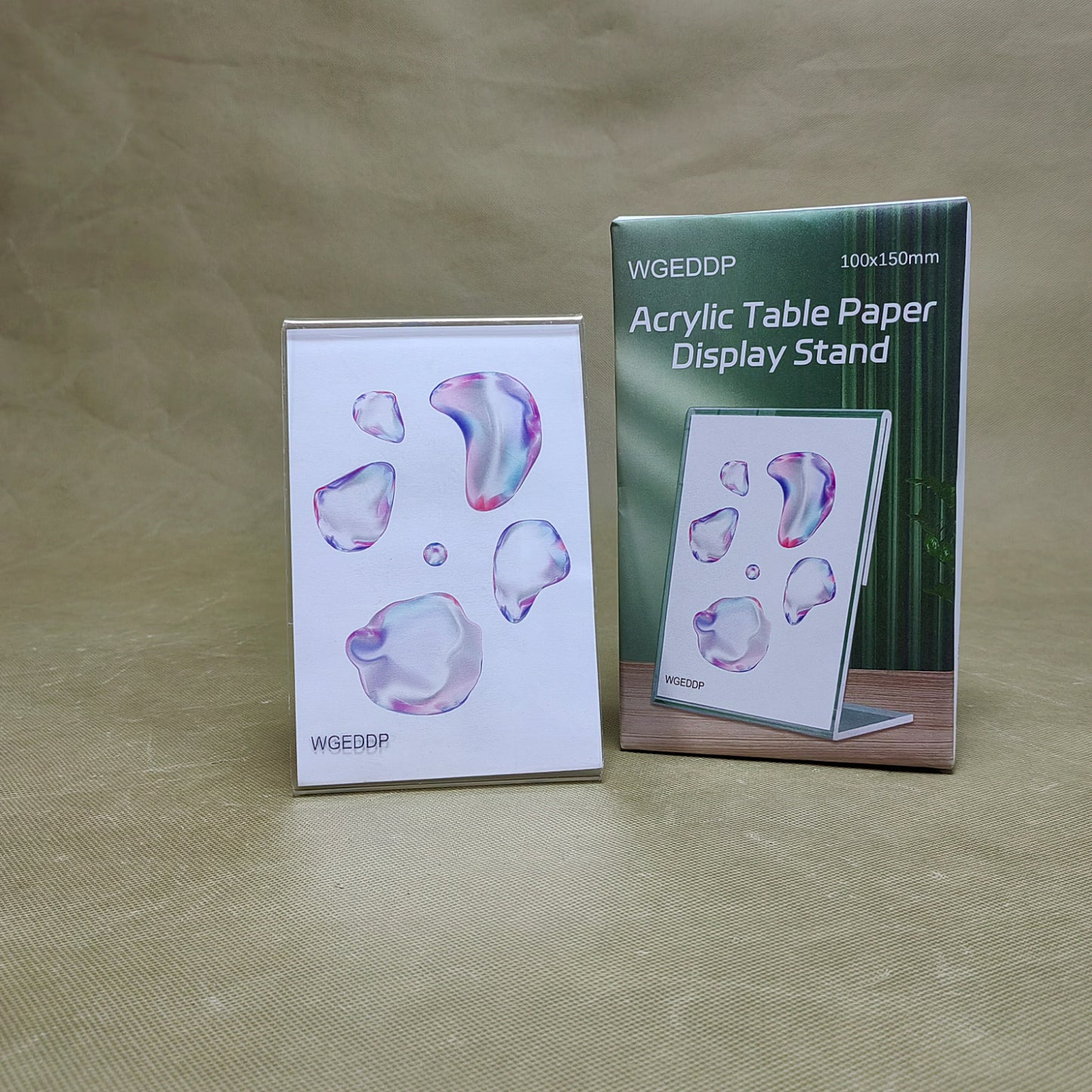 WGEDDP  Display stands,Clear Plastic L Shape Table Paper Display Stand, Suit for Displaying Posters, Picture, Flyers, Menu