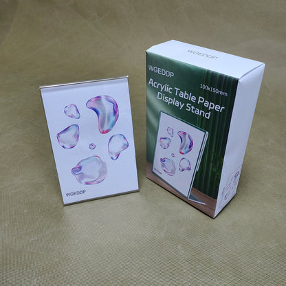 WGEDDP  Display stands,Clear Plastic L Shape Table Paper Display Stand, Suit for Displaying Posters, Picture, Flyers, Menu