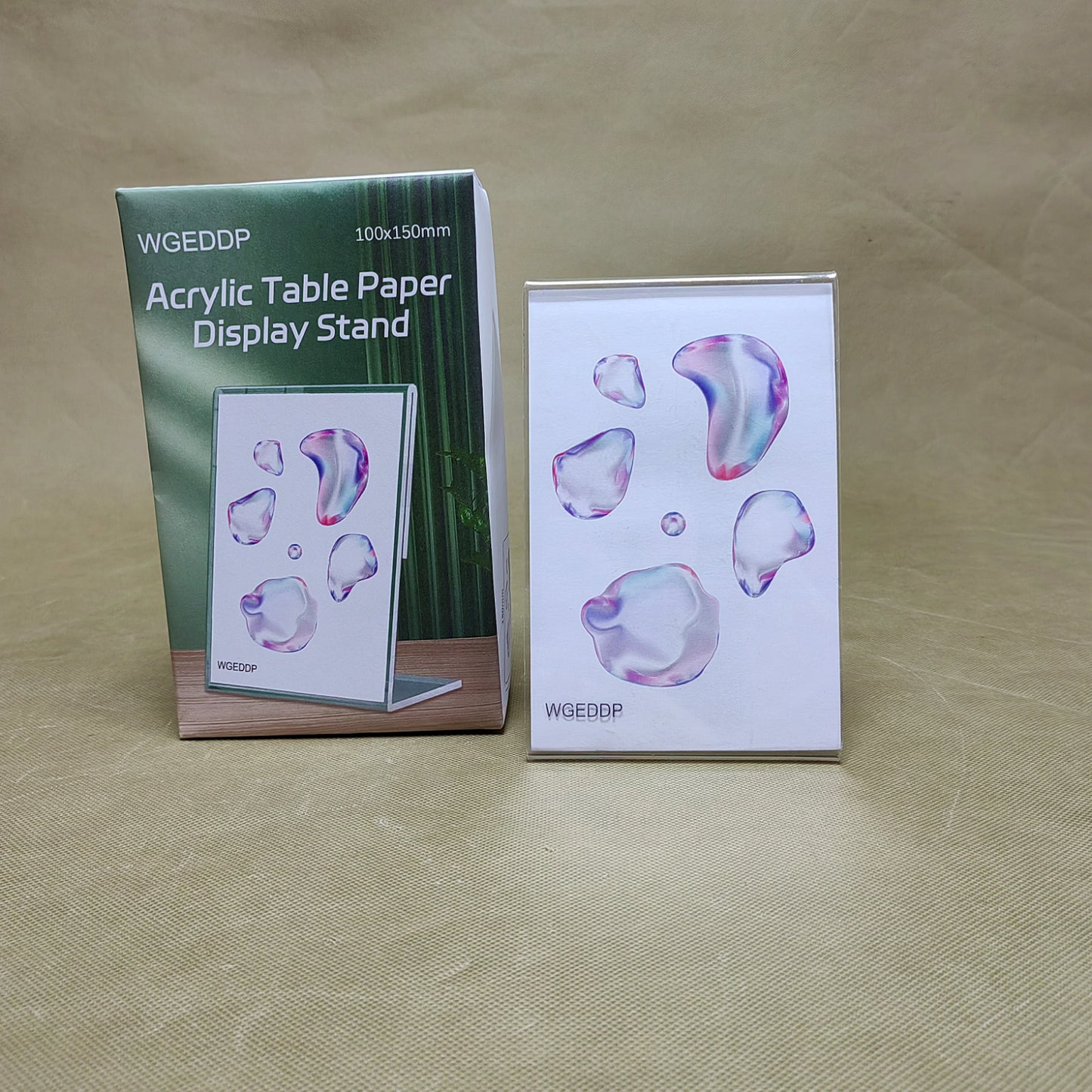 WGEDDP  Display stands,Clear Plastic L Shape Table Paper Display Stand, Suit for Displaying Posters, Picture, Flyers, Menu