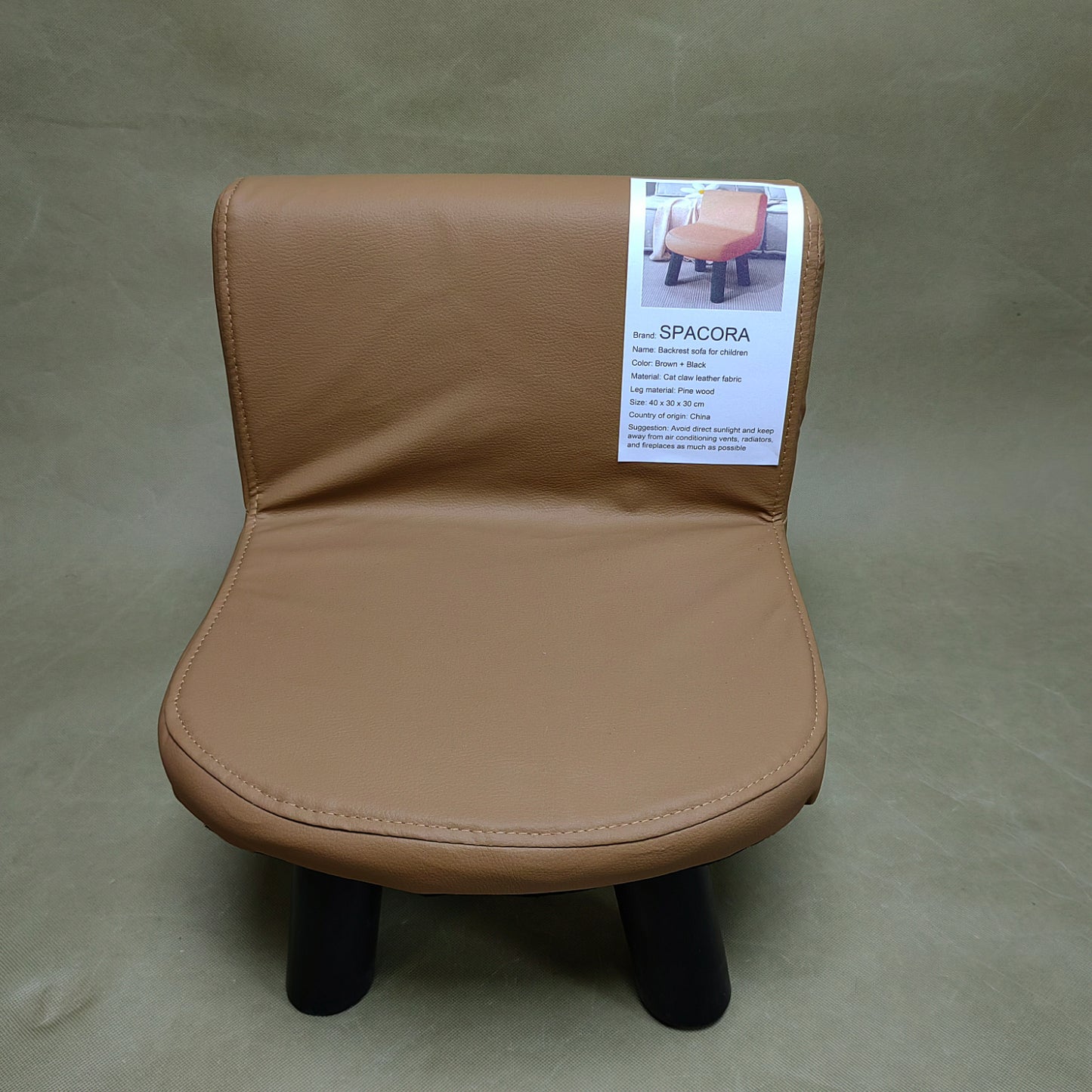 SPACORA  Furniture for children, Leather Pouffe Footstool,Durable and Sturdy Small Chair,for Home Classroom Kindergarten