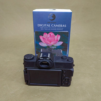 UltraColor Cameras,4K Digital Camera, 180°Flip Screen Compact Travel Camera for Teens with 16X Zoom,Black