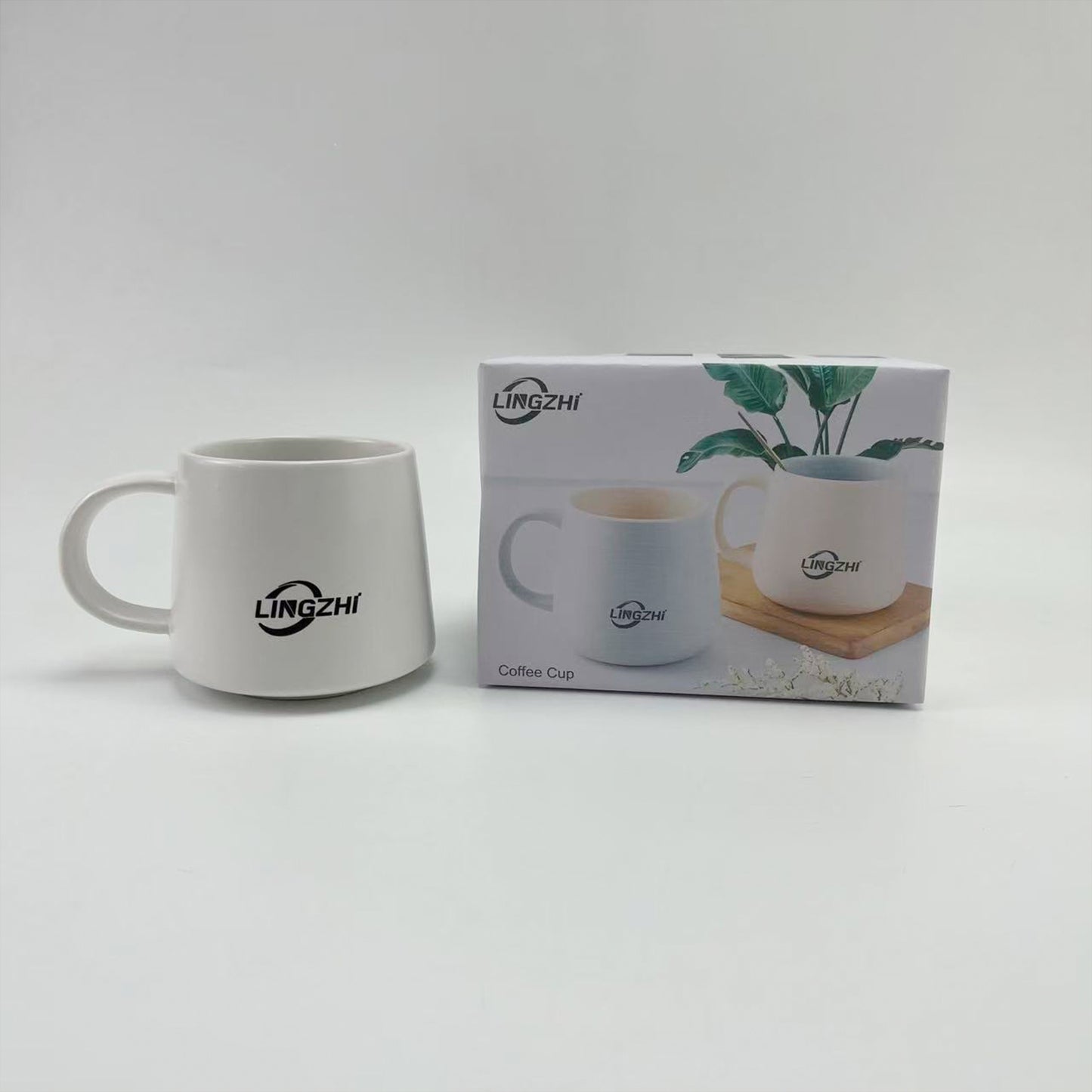 LINGZHi  Mugs ,Ceramic Coffee Mugs , White Mugs, for Kitchen, Dishwasher Safe