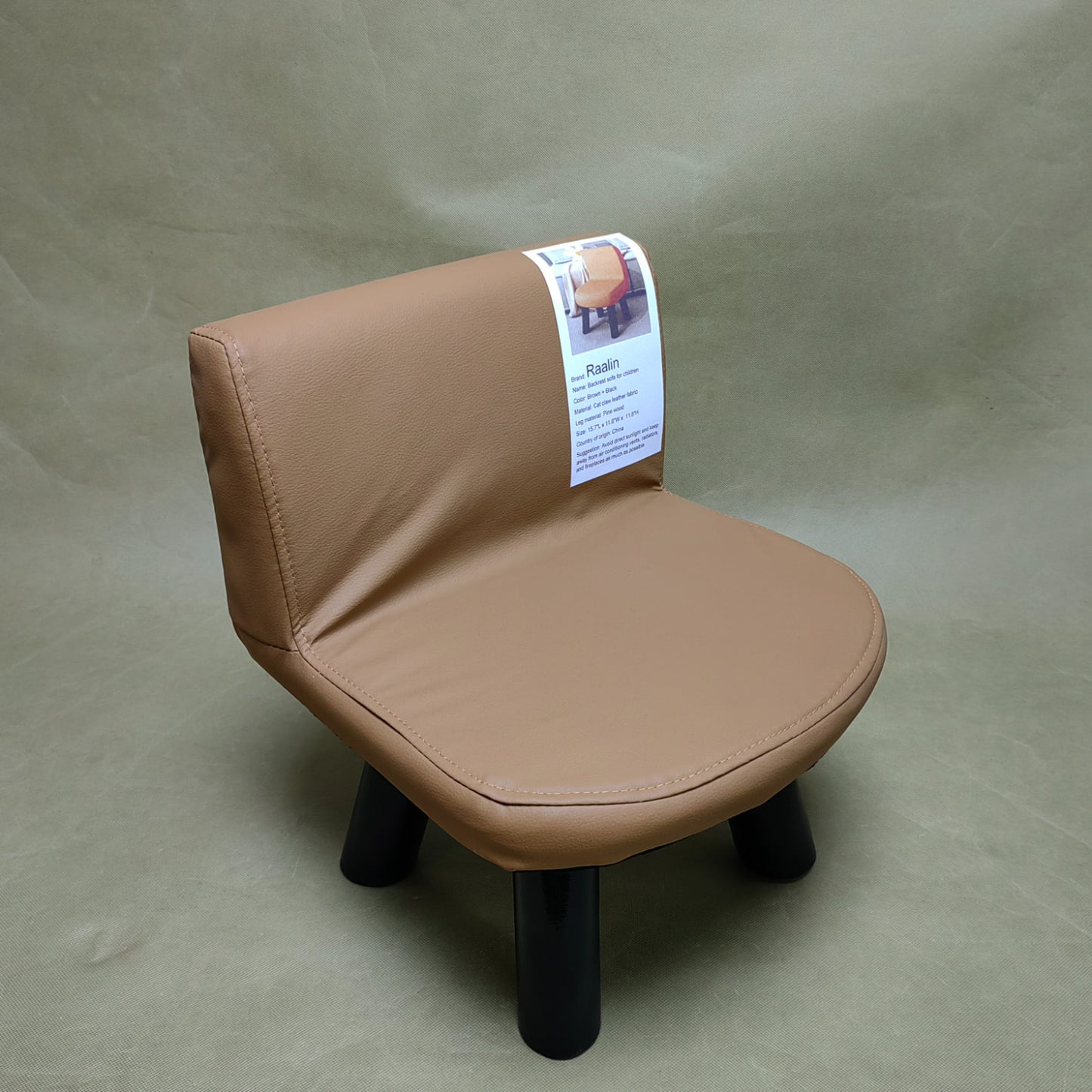Raalin Children's furniture, Leather Pouffe Footstool, Small Ottoman Under Desk for Vanity,Living Room