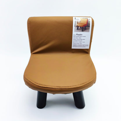 Raalin Children's furniture, Leather Pouffe Footstool, Small Ottoman Under Desk for Vanity,Living Room