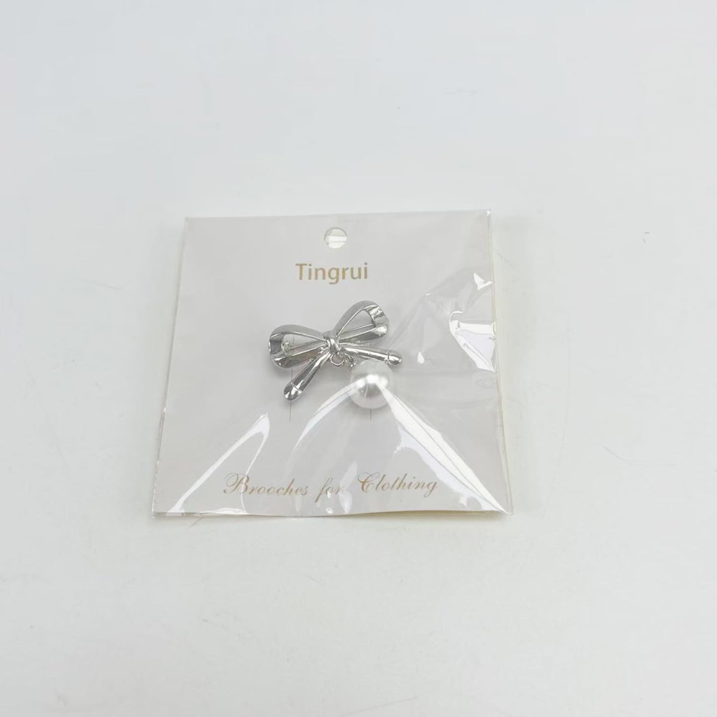 Tingrui   Brooches for clothing,Bow Brooches and Pins for Women Decorations, Bow Silver Brooch Pins