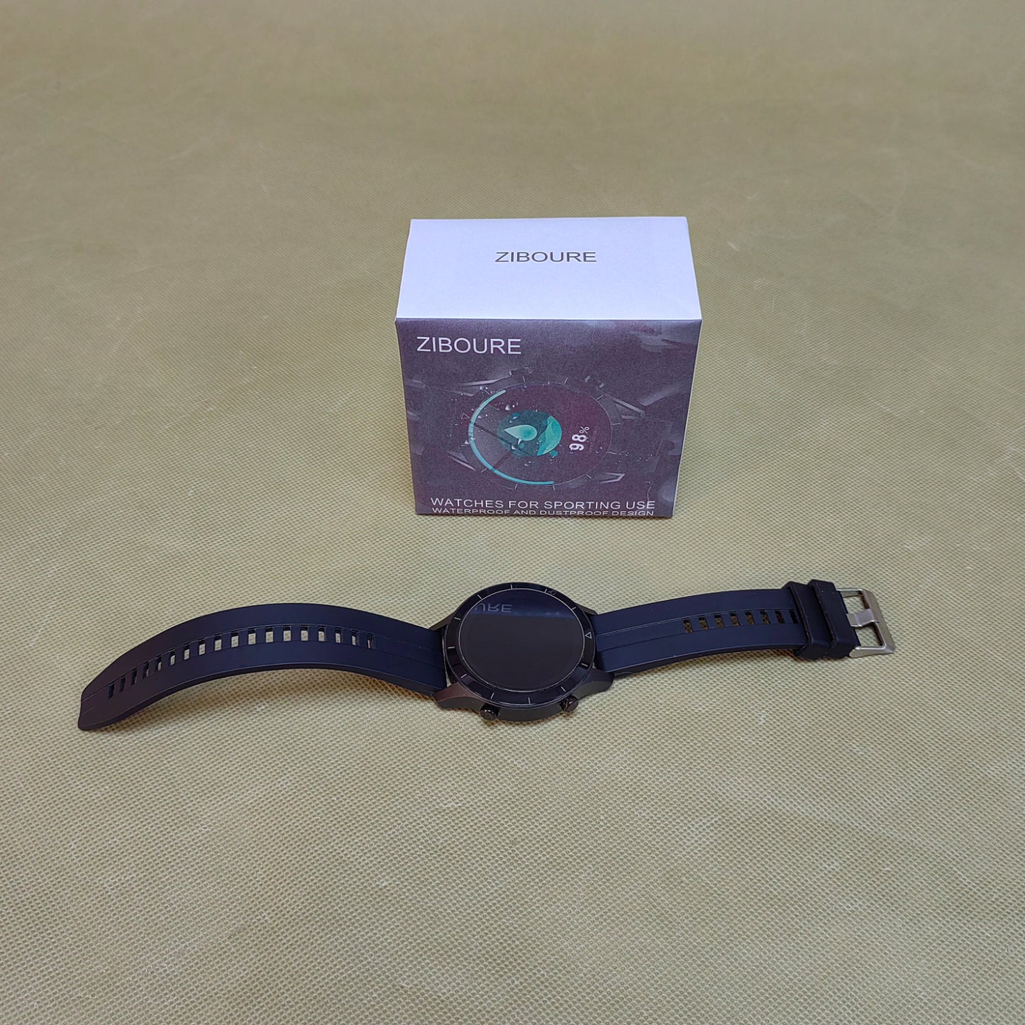 ZIBOURE  Watches for sporting use,Smartwatch for Men Women, Fitness Tracker Watch with Pedometer, Heart Rate/Sleep Monitor, Blood Oxygen, IP68 Waterproof