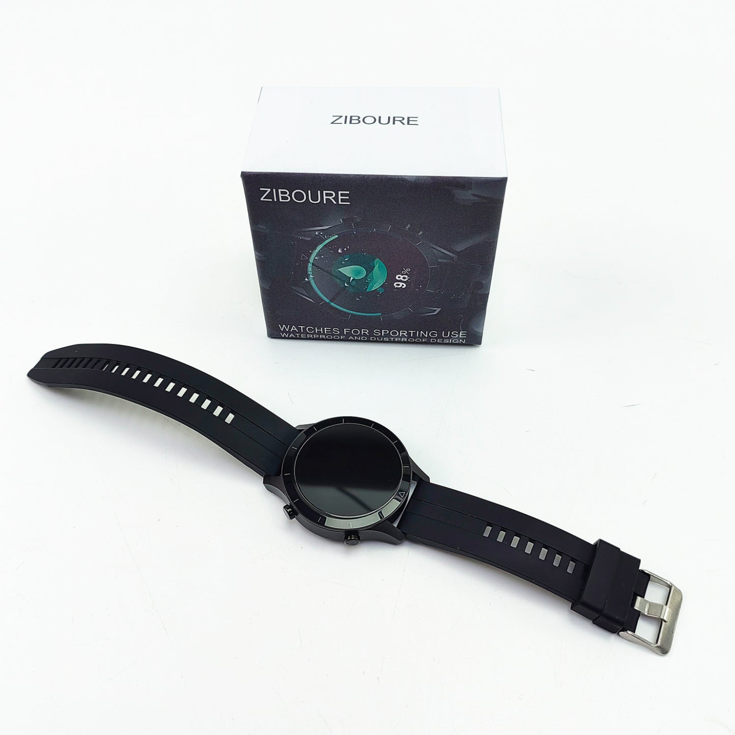ZIBOURE  Watches for sporting use,Smartwatch for Men Women, Fitness Tracker Watch with Pedometer, Heart Rate/Sleep Monitor, Blood Oxygen, IP68 Waterproof