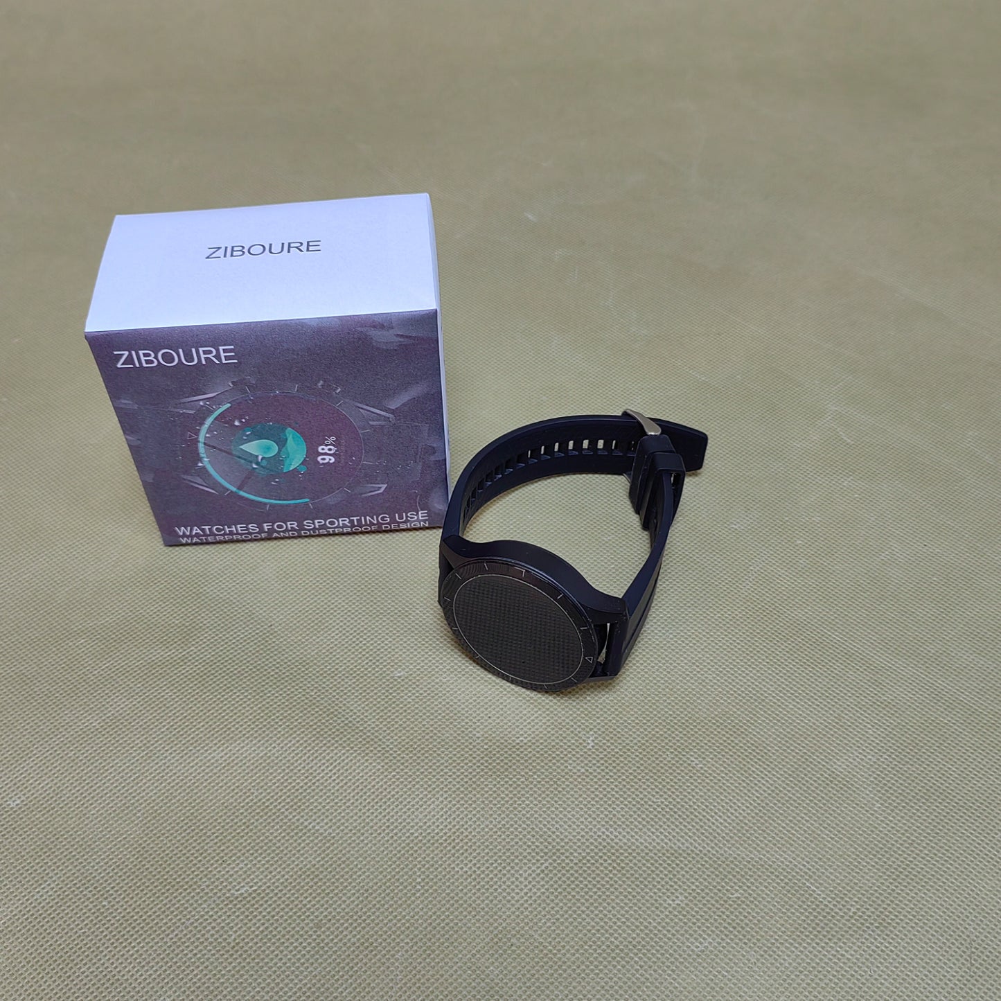 ZIBOURE  Watches for sporting use,Smartwatch for Men Women, Fitness Tracker Watch with Pedometer, Heart Rate/Sleep Monitor, Blood Oxygen, IP68 Waterproof