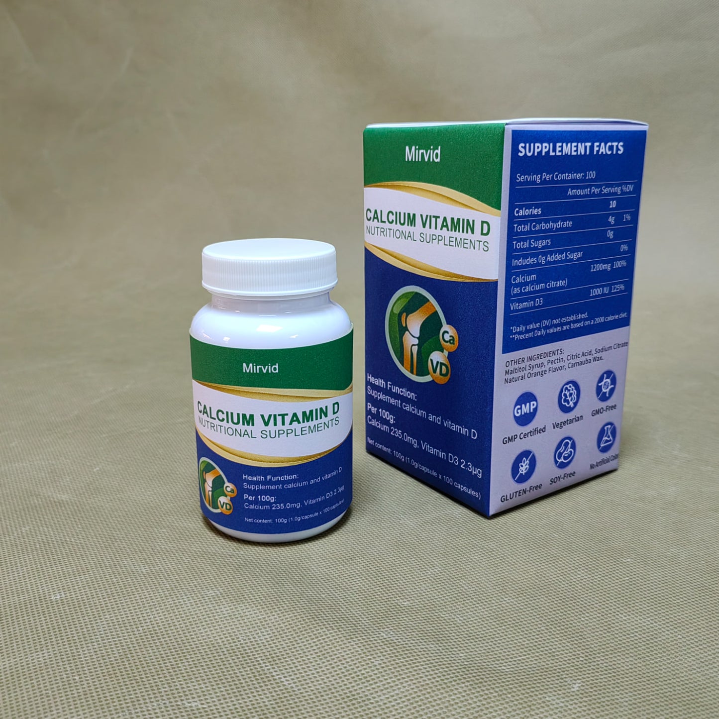 Mirvid Dietary and nutritional supplements,Bone Health Support Supplement, Calcium Supplements ,Bone Strength, Teeth