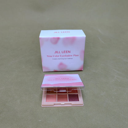 JILL LEEN Cosmetics, 9 Colors light Pink Eye Shadow Eyeshadow Palette, High Pigmented,for Travel Gift Kit