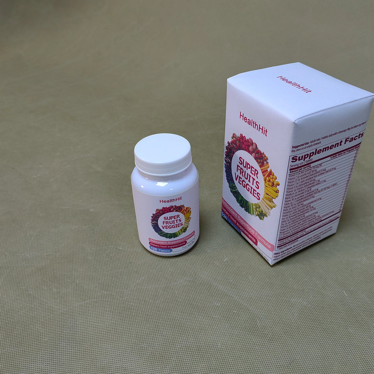 HealthHit   Dietary food supplements ,Daily Superfood Capsules for Adults - Fruit & Vegetable Supplements to Boost Immunity & Energy