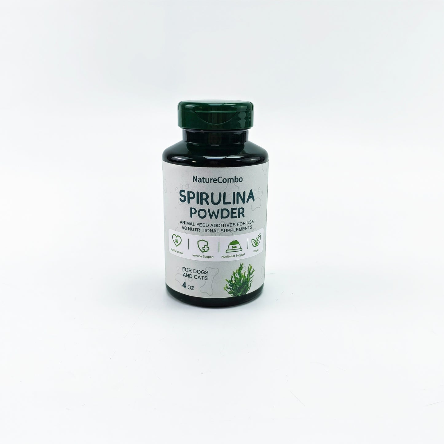 NatureCombo   Animal feed additives for use as nutritional supplements,Organic Spirulina Powder,  100% Pure, Non-Irradiated, Non-GMO, Gluten-Free