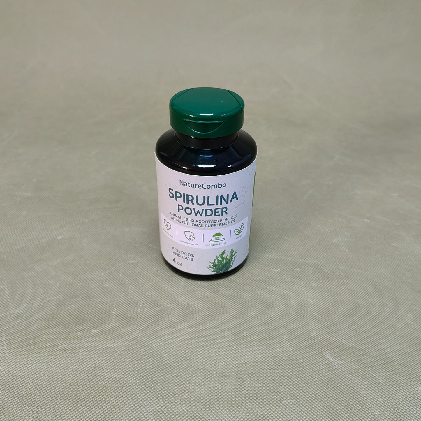 NatureCombo   Animal feed additives for use as nutritional supplements,Organic Spirulina Powder,  100% Pure, Non-Irradiated, Non-GMO, Gluten-Free