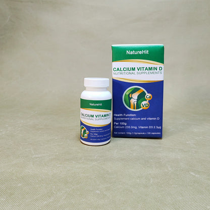 NatureHit   Nutritional supplements,Calcium Supplement, with Iron, Zinc, Copper, Vitamin D, C, K2 & More,100 Capsules