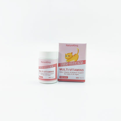 NatureKing  Vitamins for pets,Cat Multivitamin Chews, Skin & Coat, Hip & Joint Support - Immune Health, Skin, Heart, Digestion