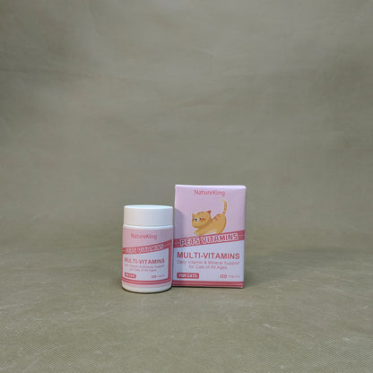 NatureKing  Vitamins for pets,Cat Multivitamin Chews, Skin & Coat, Hip & Joint Support - Immune Health, Skin, Heart, Digestion