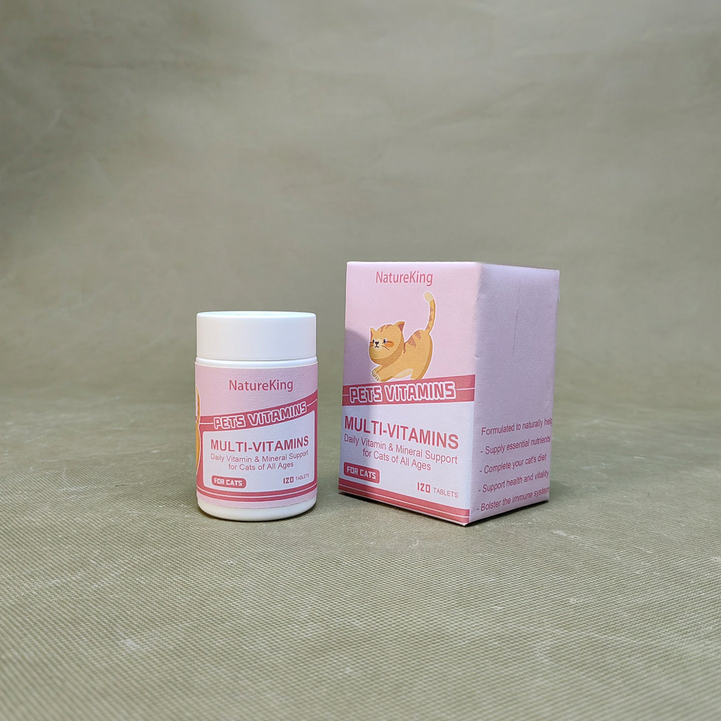 NatureKing  Vitamins for pets,Cat Multivitamin Chews, Skin & Coat, Hip & Joint Support - Immune Health, Skin, Heart, Digestion