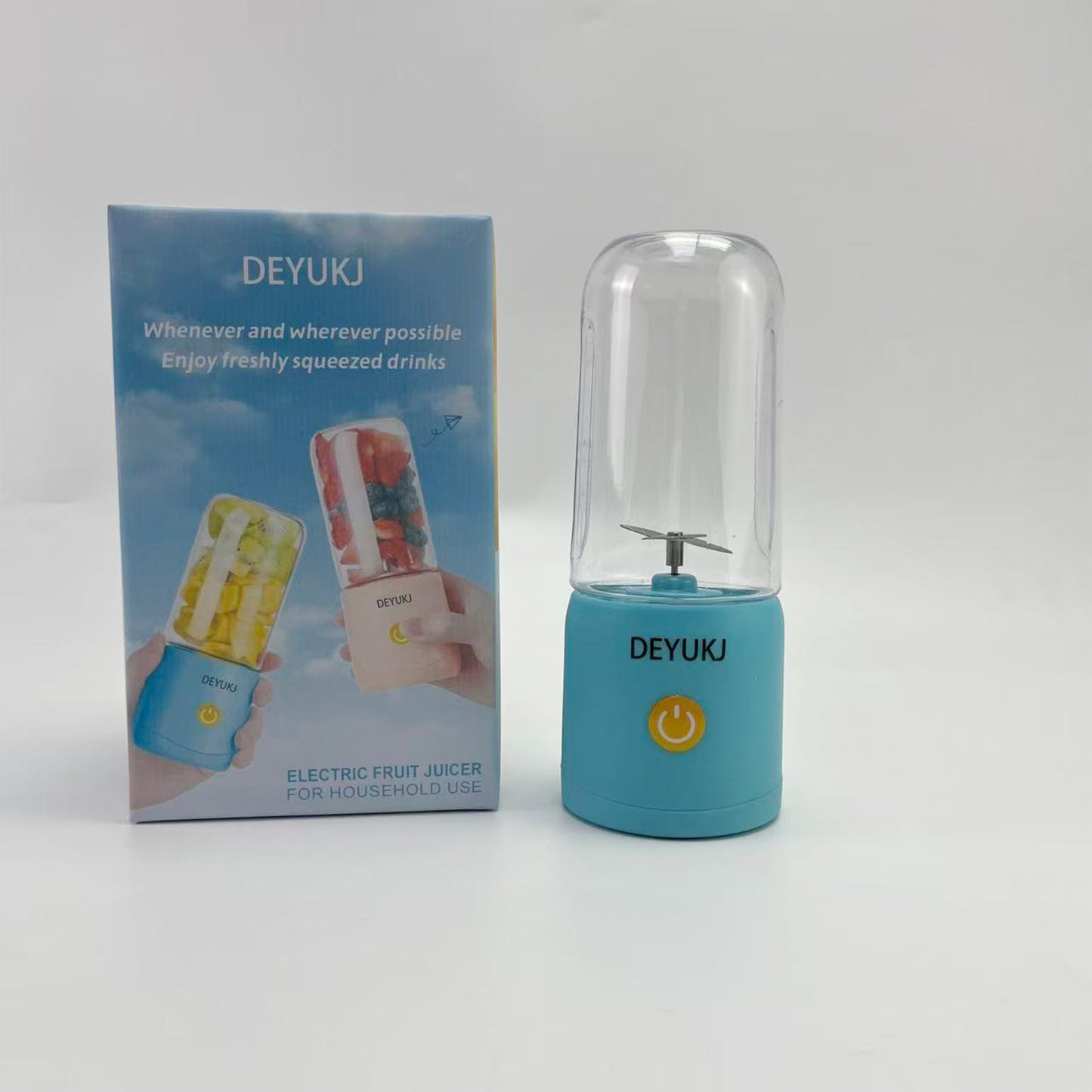 DEYUKJ    Electric juice extractors ,USB Rechargeable Personal Size Blenders, Smoothie Blender with 4 Blades for Protein & Shakes