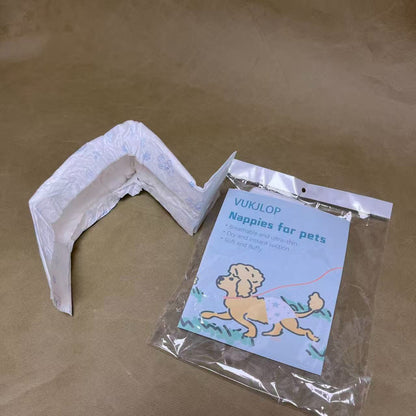 VUKJLOP  Nappies for pets,Ultra Absorbent Disposable Wrap with Secure Fit, Leakproof and Comfortable