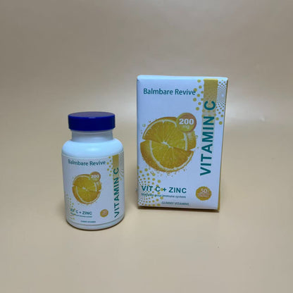 Balmbare Revive   Gummy vitamins, orange flavored gummy vitamins,Tropical Citrus Flavored Immune Support Vitamins