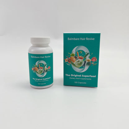 Balmbare Hair Revive   Dietary food supplements, Veggies Supplements ,Vegetarian, Non-GMO and Gluten Free Supplement