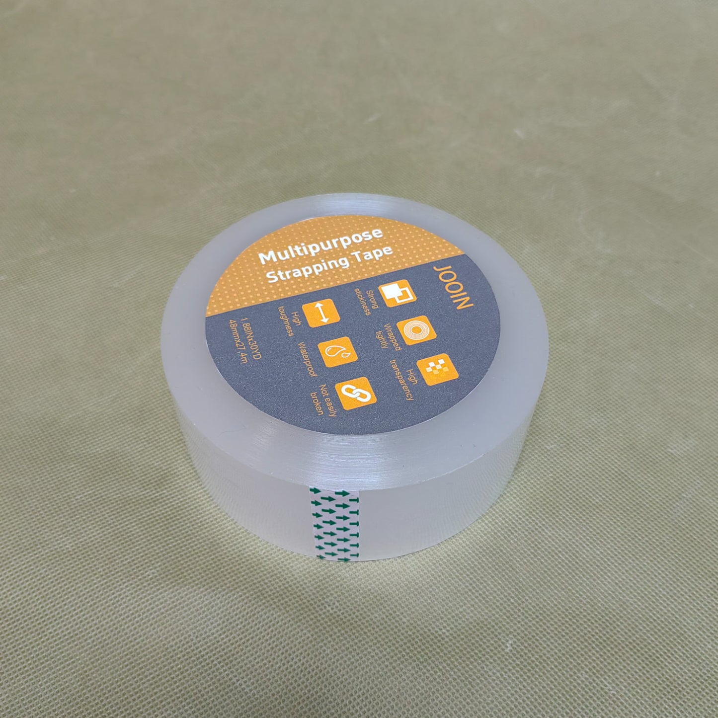 JOOIN Strapping tape,Plastic Adhesive Packing Tape for Shipping, Sealing Boxes,  Clear