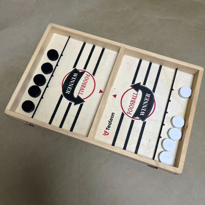 Tealeon  Table-top games,Wooden Family Indoor Two Player, Top Hockey for Adults & Kids