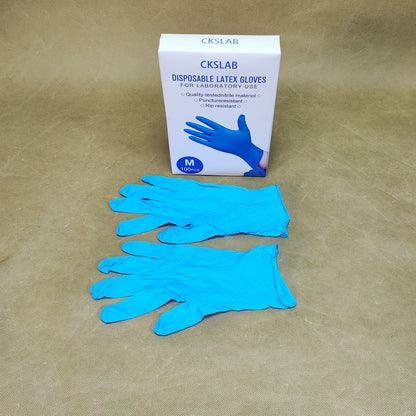 CKSLAB Disposable latex gloves for laboratory use,Medical Blue Nitrile Disposable Exam Gloves,for Lab Cooking Cleaning