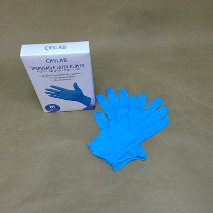 CKSLAB Disposable latex gloves for laboratory use,Medical Blue Nitrile Disposable Exam Gloves,for Lab Cooking Cleaning