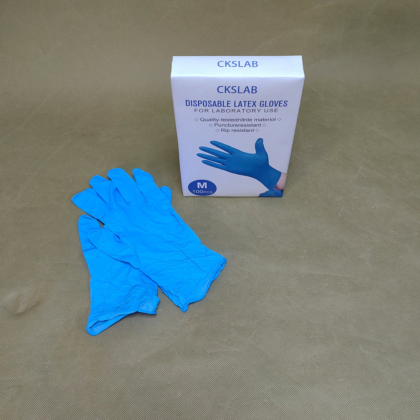 CKSLAB Disposable latex gloves for laboratory use,Medical Blue Nitrile Disposable Exam Gloves,for Lab Cooking Cleaning