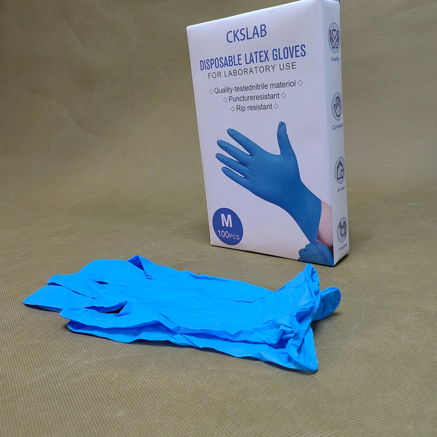 CKSLAB Disposable latex gloves for laboratory use,Medical Blue Nitrile Disposable Exam Gloves,for Lab Cooking Cleaning