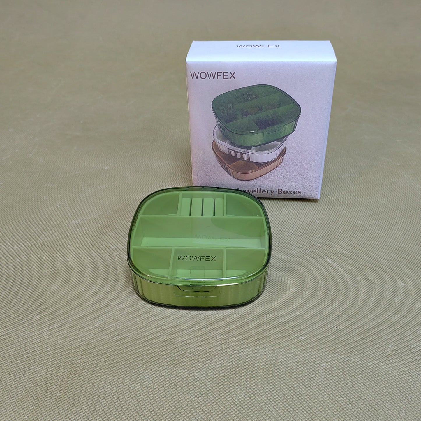WOWFEX    Jewellery boxes,Mini Jewelry Travel Case,Traveling Jewelry Organizer, for Collecting Small Items, Beads, Jewelry,Earrings, Necklaces