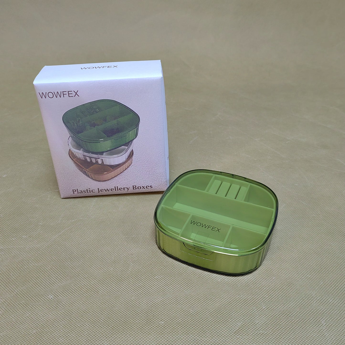 WOWFEX    Jewellery boxes,Mini Jewelry Travel Case,Traveling Jewelry Organizer, for Collecting Small Items, Beads, Jewelry,Earrings, Necklaces